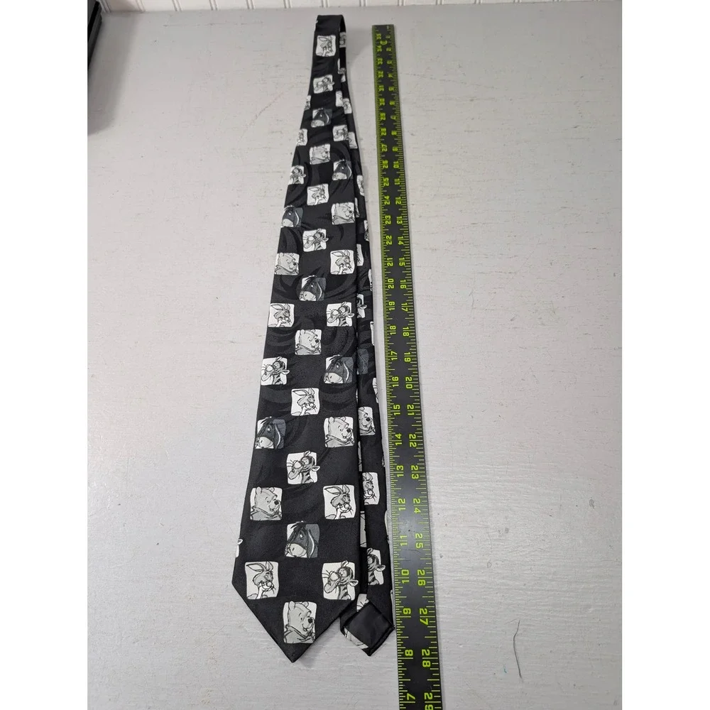 2pc Disney Pooh Vintage Winnie the Pooh Eeyore Tigger Men's Necktie 90s Cartoon